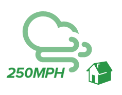 Withstand winds up to 250mph